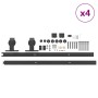 Kit de herrajes para puertas correderas acero negro 366 cm by , Door items - Ref: Foro24-3295749, Price: 243,55 €, Discount: %
