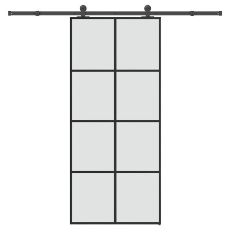 Puerta corredera con set herrajes vidrio ESG aluminio 90x205 cm von , Türen für zu Hause - Ref: Foro24-3332896, Preis: 272,24...