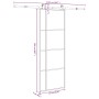 Puerta corredera con set herrajes vidrio ESG aluminio 76x205 cm | Foro24.es | Tu tienda online para hogar, jardín y más Foro24.es