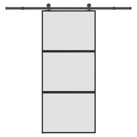 Puerta corredera set herrajes vidrio templado aluminio 90x205cm von , Türen für zu Hause - Ref: Foro24-3332939, Preis: 264,63...