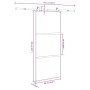 Puerta corredera set herrajes vidrio templado aluminio 90x205cm von , Türen für zu Hause - Ref: Foro24-3332939, Preis: 264,63...
