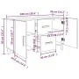 Weißes Sideboard aus Holzwerkstoff, 100 x 36 x 60 cm von vidaXL, Sideboards - Ref: Foro24-812510, Preis: 90,65 €, Rabatt: %