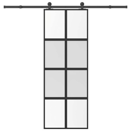 Puerta corredera set herrajes vidrio templado aluminio 76x205cm | Foro24.es | Tu tienda online para hogar, jardín y más Foro24.es
