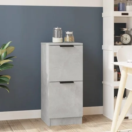 Aparador de madera contrachapada gris hormigón 30x30x70 cm de vidaXL, Aparadores - Ref: Foro24-811177, Precio: 40,28 €, Descu...