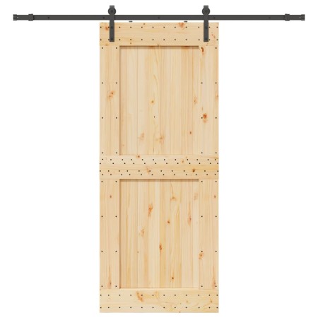Puerta corredera con herrajes madera maciza de pino 95x210 cm von , Türen - Ref: Foro24-3332710, Preis: 194,48 €, Rabatt: %