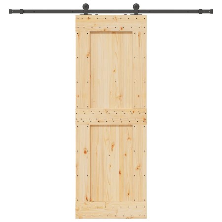Puerta corredera con herrajes madera maciza de pino 80x210 cm by , Doors - Ref: Foro24-3332719, Price: 191,33 €, Discount: %