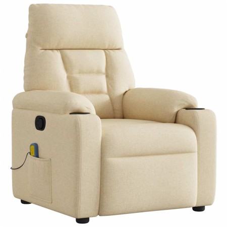 Sillón de masaje reclinable de tela crema | Foro24.es | Tu tienda online para hogar, jardín y más Foro24.es