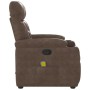 Sillón reclinable de masaje tela de microfibra marrón de , Sillones - Ref: Foro24-4015569, Precio: 211,82 €