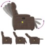 Sillón reclinable de masaje tela de microfibra marrón | Foro24.es | Tu tienda online para hogar, jardín y más Foro24.es