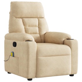 Sillón reclinable de masaje tela de microfibra