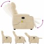 Sillón reclinable de masaje tela de microfibra color crema | Foro24.es | Tu tienda online para hogar, jardín y más Foro24.es
