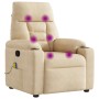 Sillón reclinable de masaje tela de microfibra color crema | Foro24.es | Tu tienda online para hogar, jardín y más Foro24.es