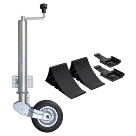 Rueda de gato de remolque con calzos de rueda 60 mm by , Trailers for goods and transport - Ref: Foro24-3214425, Price: 82,04...