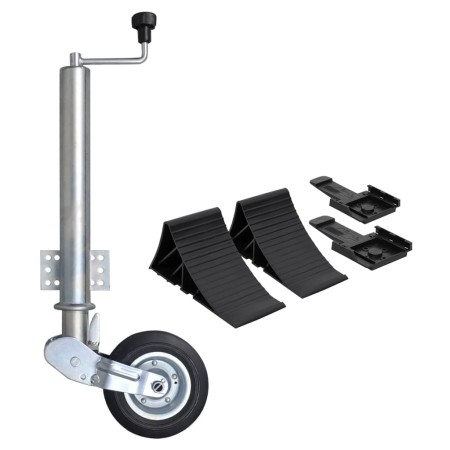 Rueda de gato de remolque con calzos de rueda 60 mm by , Trailers for goods and transport - Ref: Foro24-3214425, Price: 82,04...