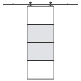 Puerta corredera set herrajes vidrio templado