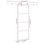 Puerta corredera set herrajes vidrio templado aluminio 76x205cm | Foro24.es | Tu tienda online para hogar, jardín y más Foro24.es