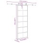Puerta corredera con set herrajes vidrio ESG aluminio 76x205 cm von , Türen für zu Hause - Ref: Foro24-3332842, Preis: 238,15...