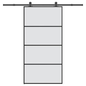 Puerta corredera set herrajes vidrio ESG aluminio 102,5x205 cm von , Türen für zu Hause - Ref: Foro24-3332880, Preis: 297,12 ...