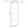 Puerta corredera con set herrajes vidrio ESG aluminio 76x205 cm by , Doors for the home - Ref: Foro24-3332863, Price: 199,23 ...