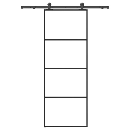 Puerta corredera con set herrajes vidrio ESG aluminio 76x205 cm von , Türen für zu Hause - Ref: Foro24-3332861, Preis: 193,53...
