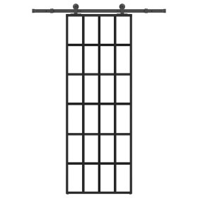 Puerta corredera con set herrajes vidrio ESG