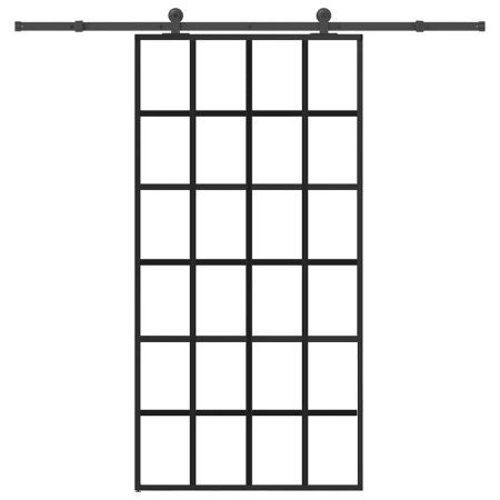 Puerta corredera con herrajes 102x205 cm ESG vidrio y aluminio von , Türen für zu Hause - Ref: Foro24-3332856, Preis: 265,64 ...