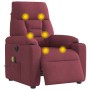 Sillón de masaje reclinable eléctrico tela rojo tinto | Foro24.es | Tu tienda online para hogar, jardín y más Foro24.es