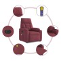 Sillón de masaje reclinable eléctrico tela rojo tinto | Foro24.es | Tu tienda online para hogar, jardín y más Foro24.es