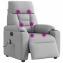 Sillón reclinable de masaje eléctrico tela gris nube by , Armchairs - Ref: Foro24-3303031, Price: 253,45 €, Discount: %