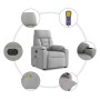 Sillón reclinable de masaje eléctrico tela gris nube by , Armchairs - Ref: Foro24-3303031, Price: 253,45 €, Discount: %