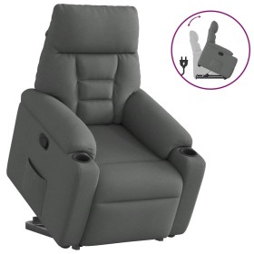 Sillón reclinable elevable de tela gris oscuro de , Sillones - Ref: Foro24-3303033, Precio: 255,41 €, Descuento: %