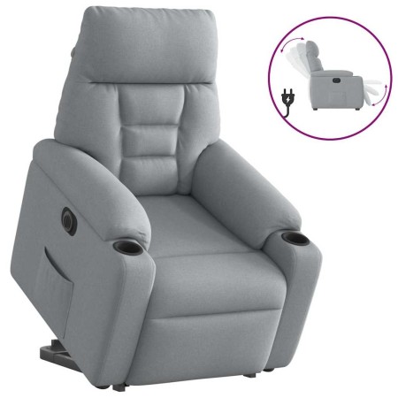 Sillón eléctrico reclinable elevable de tela gris claro | Foro24.es | Tu tienda online para hogar, jardín y más Foro24.es