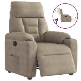 Sillón reclinable eléctrico tela de microfibra gris taupe de , Sillones - Ref: Foro24-3303073, Precio: 235,99 €