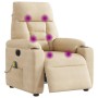 Sillón reclinable masaje eléctrico tela microfibra color crema | Foro24.es | Tu tienda online para hogar, jardín y más Foro24.es