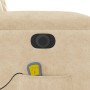 Sillón reclinable masaje eléctrico tela microfibra color crema | Foro24.es | Tu tienda online para hogar, jardín y más Foro24.es