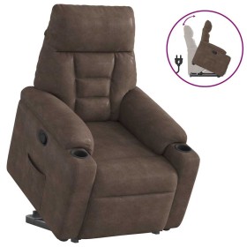 Sillón reclinable elevable tela de microfibra