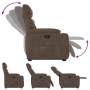 Sillón reclinable elevable tela de microfibra marrón | Foro24.es | Tu tienda online para hogar, jardín y más Foro24.es