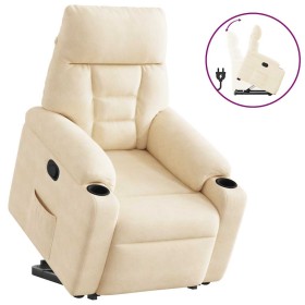 Sillón reclinable elevable tela de microfibra