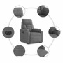 Sillón eléctrico reclinable elevable tela microfibra gris | Foro24.es | Tu tienda online para hogar, jardín y más Foro24.es