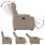 Sillón eléctrico reclinable elevable tela microfibra gris taupe | Foro24.es | Tu tienda online para hogar, jardín y más Foro24.es