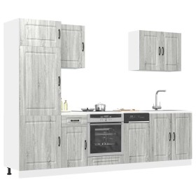 Mueble cocina Kalmar sonoma gris 7 pzas madera contrachapada de , Armarios de cocina - Ref: Foro24-3314767, Precio: 635,70 €,...