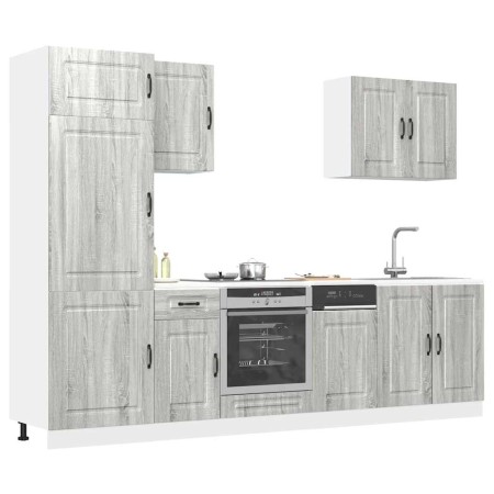 Mueble cocina Kalmar sonoma gris 7 pzas madera contrachapada de , Armarios de cocina - Ref: Foro24-3314767, Precio: 635,70 €,...