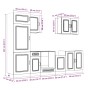 Mueble cocina Kalmar sonoma gris 7 pzas madera contrachapada de , Armarios de cocina - Ref: Foro24-3314767, Precio: 635,70 €,...