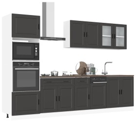 Mueble de cocina Kalmar negra 7 piezas madera contrachapada de , Armarios de cocina - Ref: Foro24-3314752, Precio: 675,20 €, ...