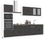 Mueble de cocina Kalmar negra 7 piezas madera contrachapada de , Armarios de cocina - Ref: Foro24-3314752, Precio: 675,20 €, ...
