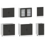 Mueble de cocina Kalmar negra 7 piezas madera contrachapada de , Armarios de cocina - Ref: Foro24-3314752, Precio: 675,20 €, ...
