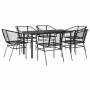 Juego de comedor jardín 7 piezas ratán sintético negro von , Gartensets - Ref: Foro24-3334587, Preis: 380,28 €, Rabatt: %