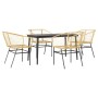 Juego de comedor jardín 5 piezas ratán sintético marrón de , Conjuntos de jardín - Ref: Foro24-3334494, Precio: 289,07 €, Des...
