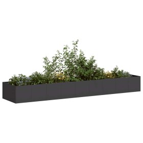 Jardinera acero negro 360x80x40 cm by , Pots and planters - Ref: Foro24-860766, Price: 182,54 €, Discount: %
