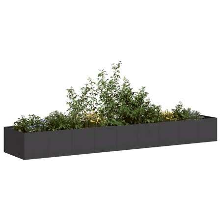 Jardinera acero negro 360x80x40 cm by , Pots and planters - Ref: Foro24-860766, Price: 182,54 €, Discount: %